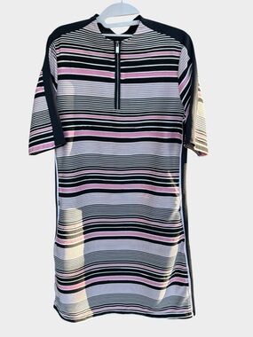 Tail Activewear striped golf dress short sleeve with pockets Size L